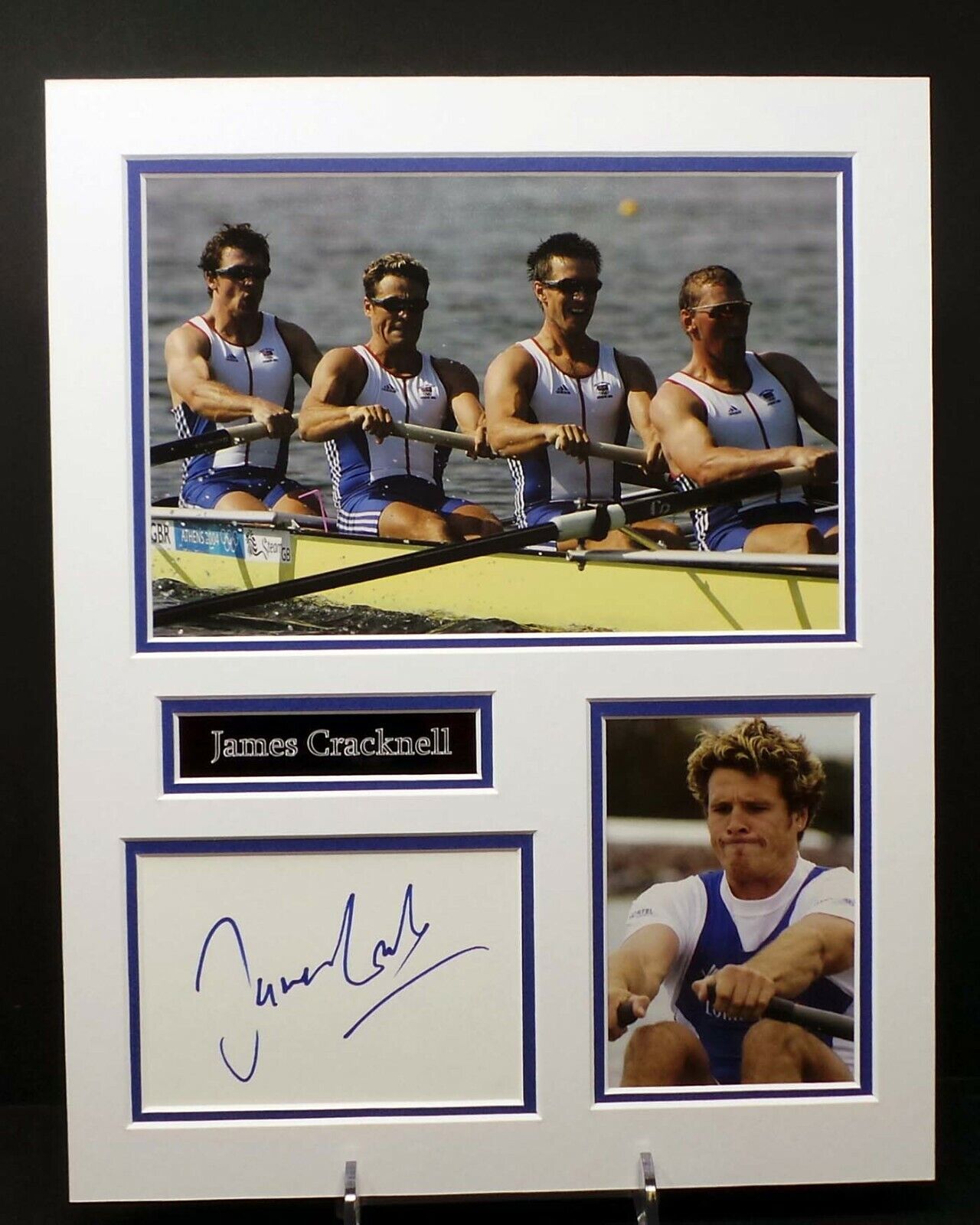 James CRACKNELL Signed Mounted Photo Poster painting Display AFTAL RD COA Olympic Gold Rower