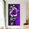 Diamond Painting - DIY Full Round Drill Purple Rose(85*45 CM)