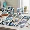 12pcs Diamond Painting Owl Greeting Card Set with Envelope Daily Wishing Cards for Birthdays Thanksgiving & Special Occasion