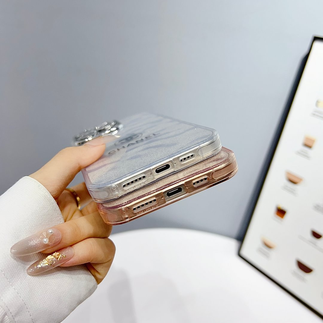Chanel Exquisite Electroplated Glitter Transparent TPU Apple iPhone Case