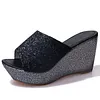 Women Bling High Heel Pumps Mules Wedge Sandals