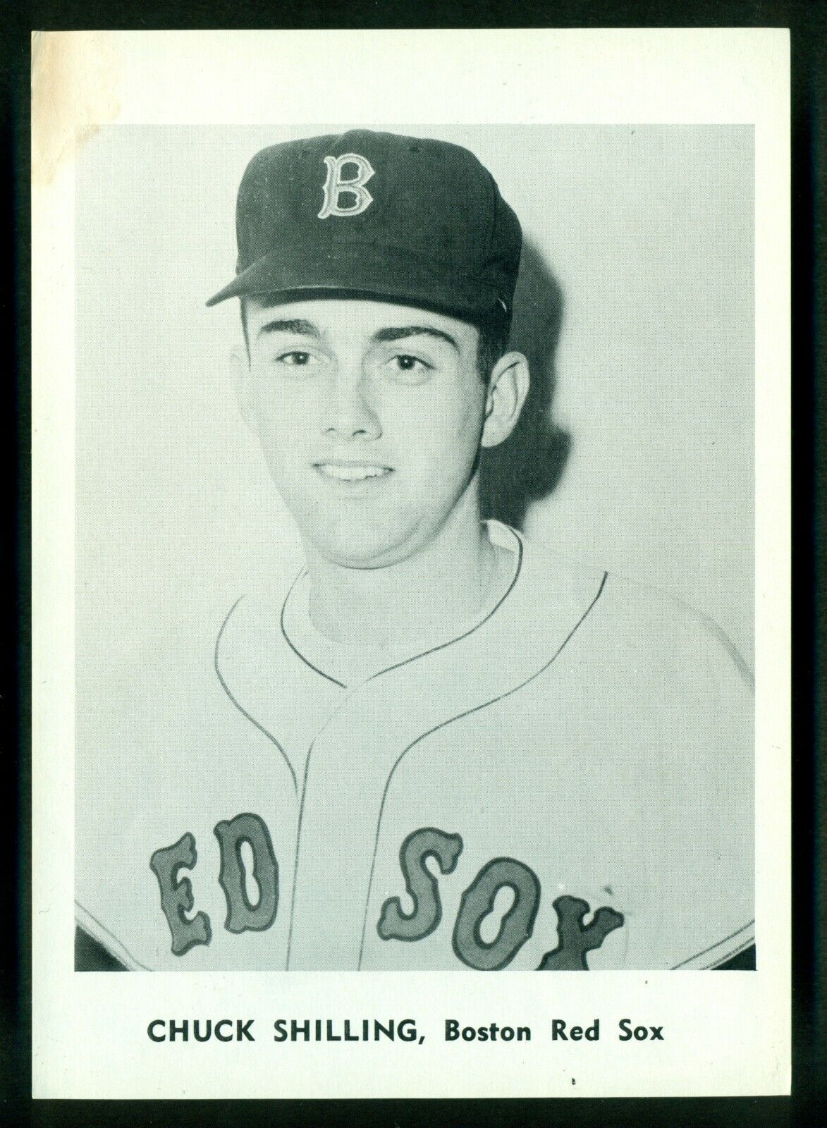 Original 1960's Chuck Schilling BOSTON RED SOX Team Issue B&W Photo Poster painting #2 sz 5X7