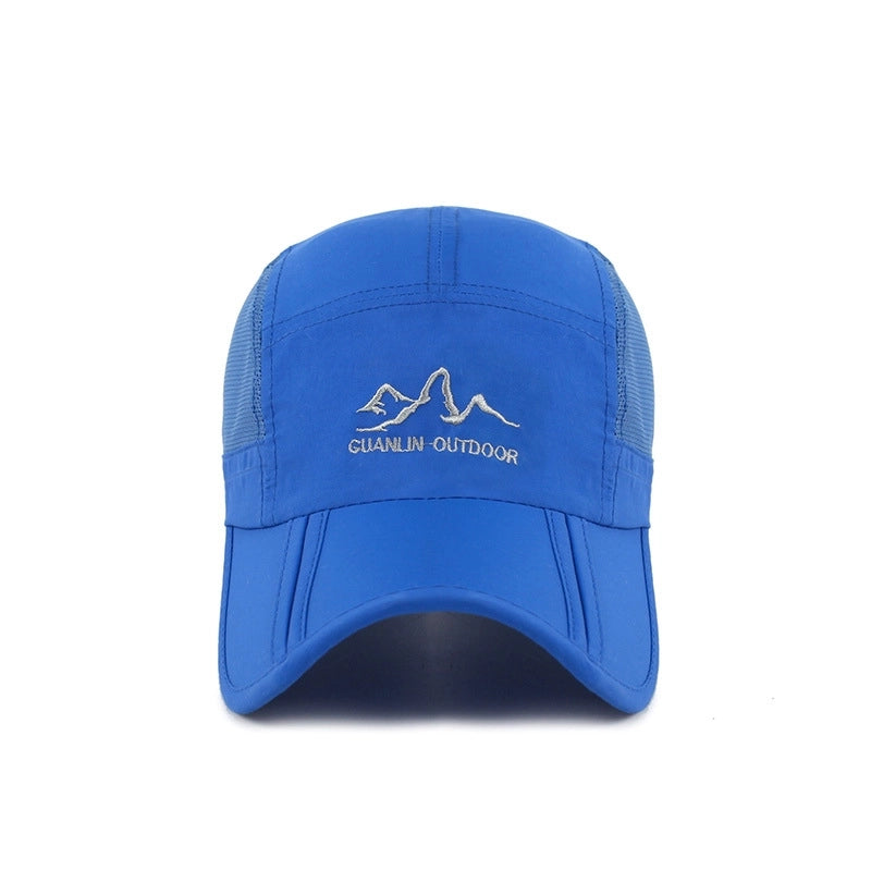 Summer Hat Outdoor Sun Protection Casual Sports Sun Hat Folding Hat Rim Summer Breathable Quick-drying Baseball Net Cap