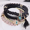 Ladies Retro Tassel Round Bead Creative Multilayer Bracelet