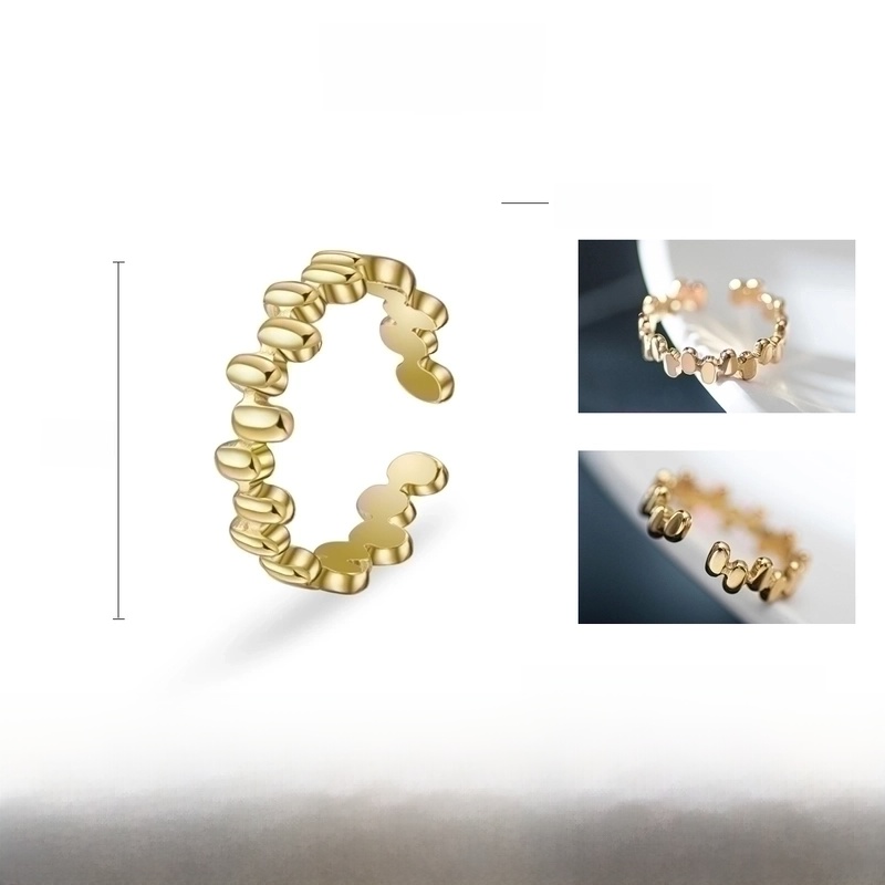 Fashion 304 Stainless Steel No Inlaid 18K Gold Plated