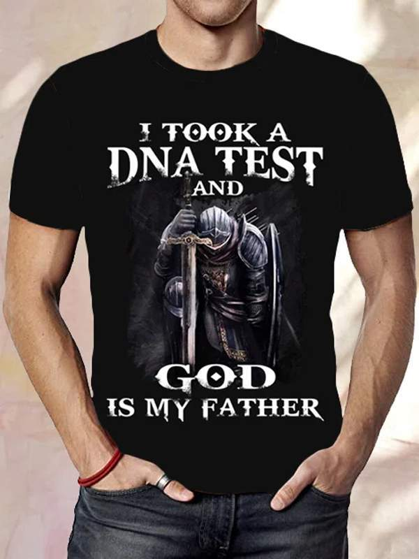 I Took A DNA Test God Is My Father Short Sleeve T-Shirt