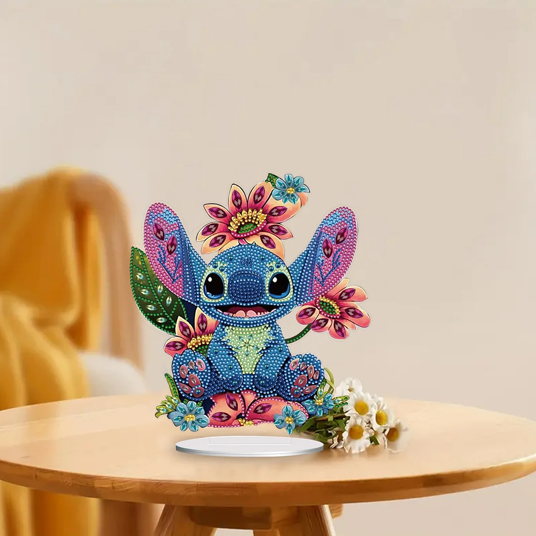 DIY Stitch Acrylic Single Sided Diamonds Painting Desktop Decorations for Adults Beginner