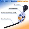 Antifreeze Coolant Tester, Coolant Test Strips, &deg;C and &deg;F Display Dial Type Antifreeze Tester Automotive, 6/12/24V Car Battery Liquid Densitometer for Ethylene Glycol Coolant