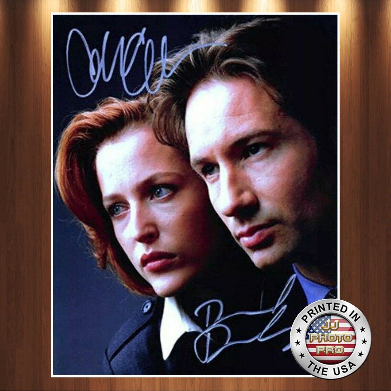 David Duchovny Ann Jillian Autographed Signed 8x10 Photo Poster painting (X Files) REPRINT