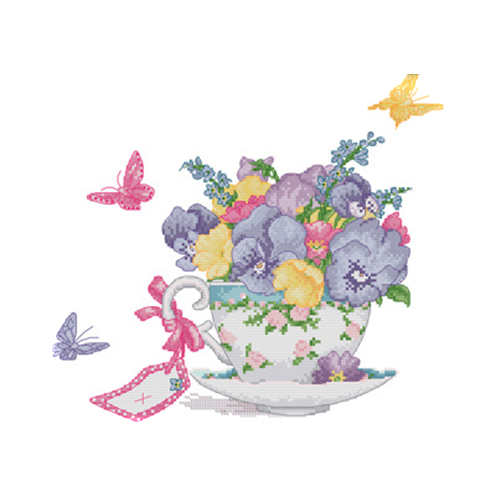 

Flower - 11CT Stamped Cross Stitch - 43*39CM, 501 Original