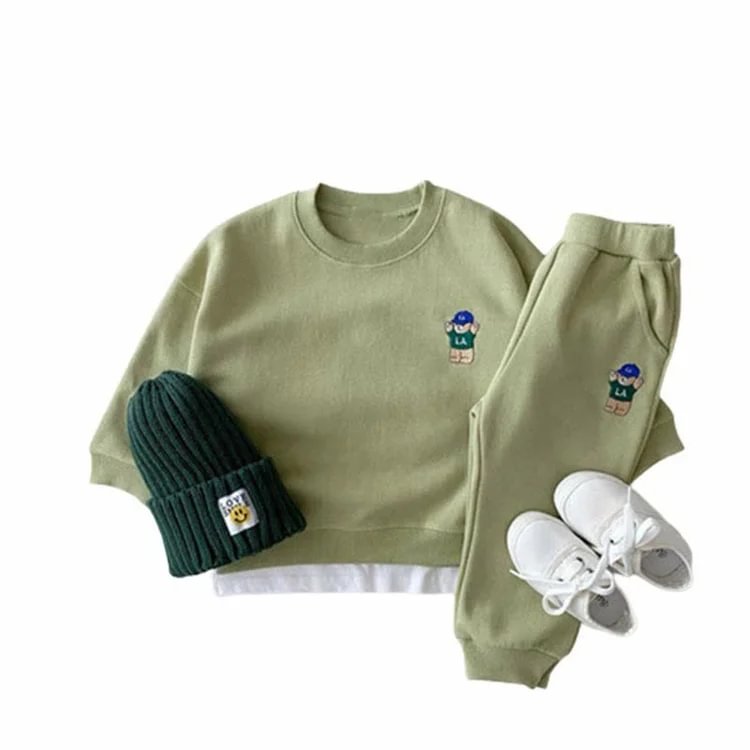 Toddler Bear Sweatshirt and Pants Set