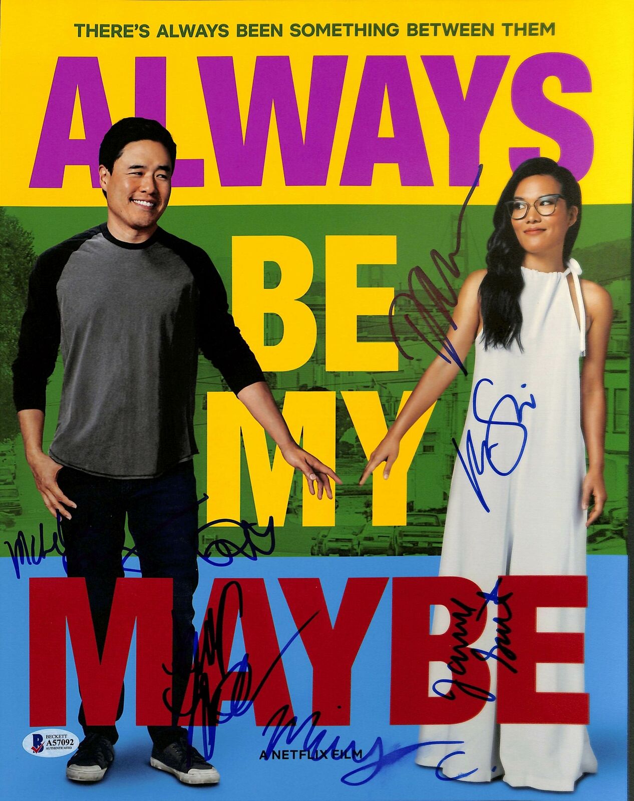 Always Be My Maybe (7) Randall Park, Karan Soni +5 Signed 11x14 Photo Poster painting BAS A57092