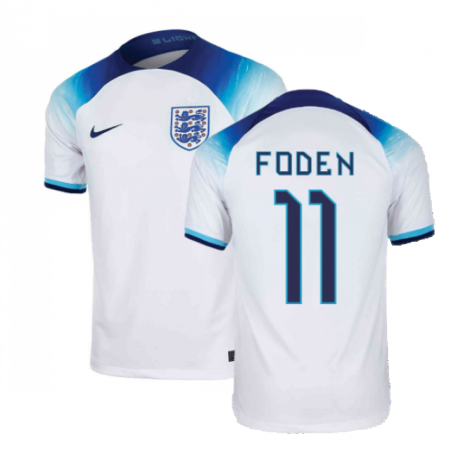 England Phil Foden 11 Home Shirt Kit World Cup 2022