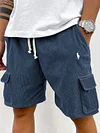 Men's Casual Lace-Up Pocket Beach Shorts