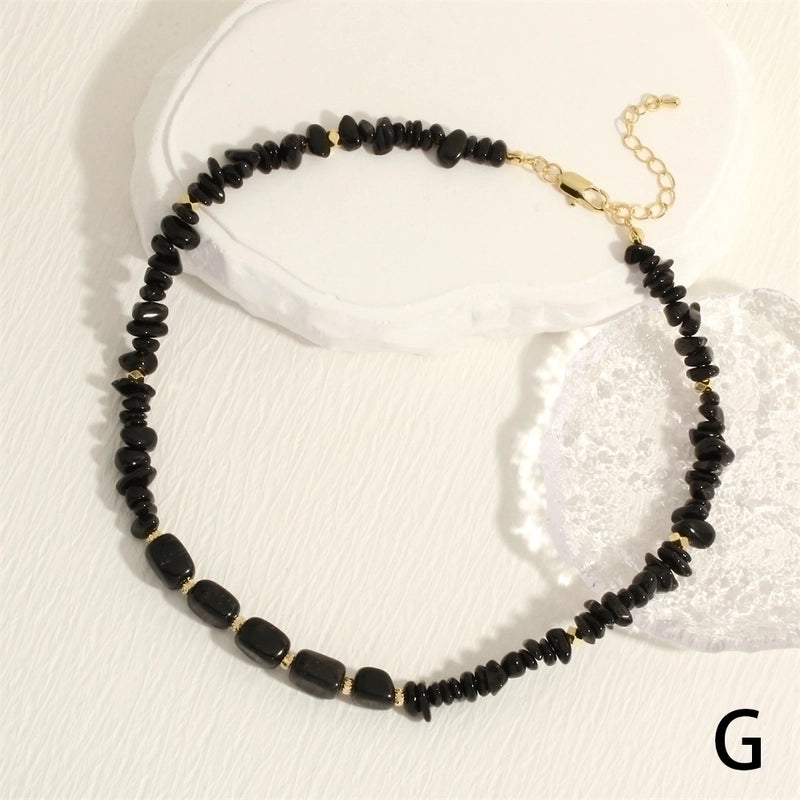 IG Style Retro Geometric Stone Natural Stone Necklace In Bulk
