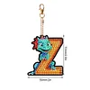 Diamond Painting Double Sided Dinosaur Letters Z Keychain Pendant