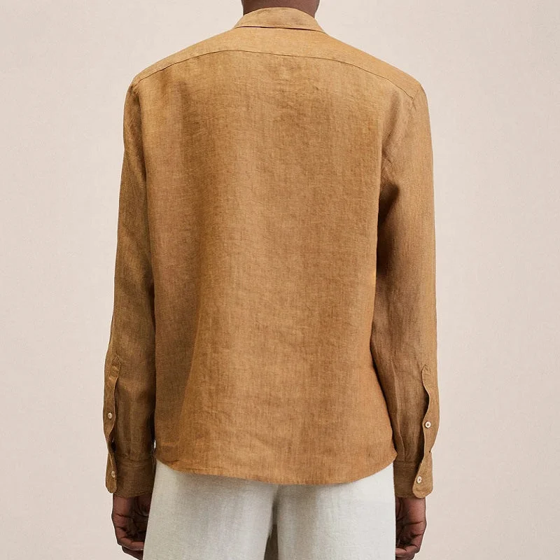 Cozymoo Men's Linen Regular-Fit Shirt