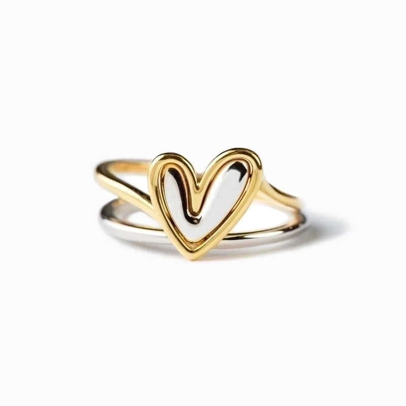 925 Sterling Silver Heart Shape Rings