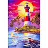 5D DIY Full Round Drill Diamond Painting Lighthouse Kit Home Decoration 40x60cm
