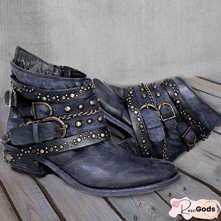 Pu Rivet Summer Boots