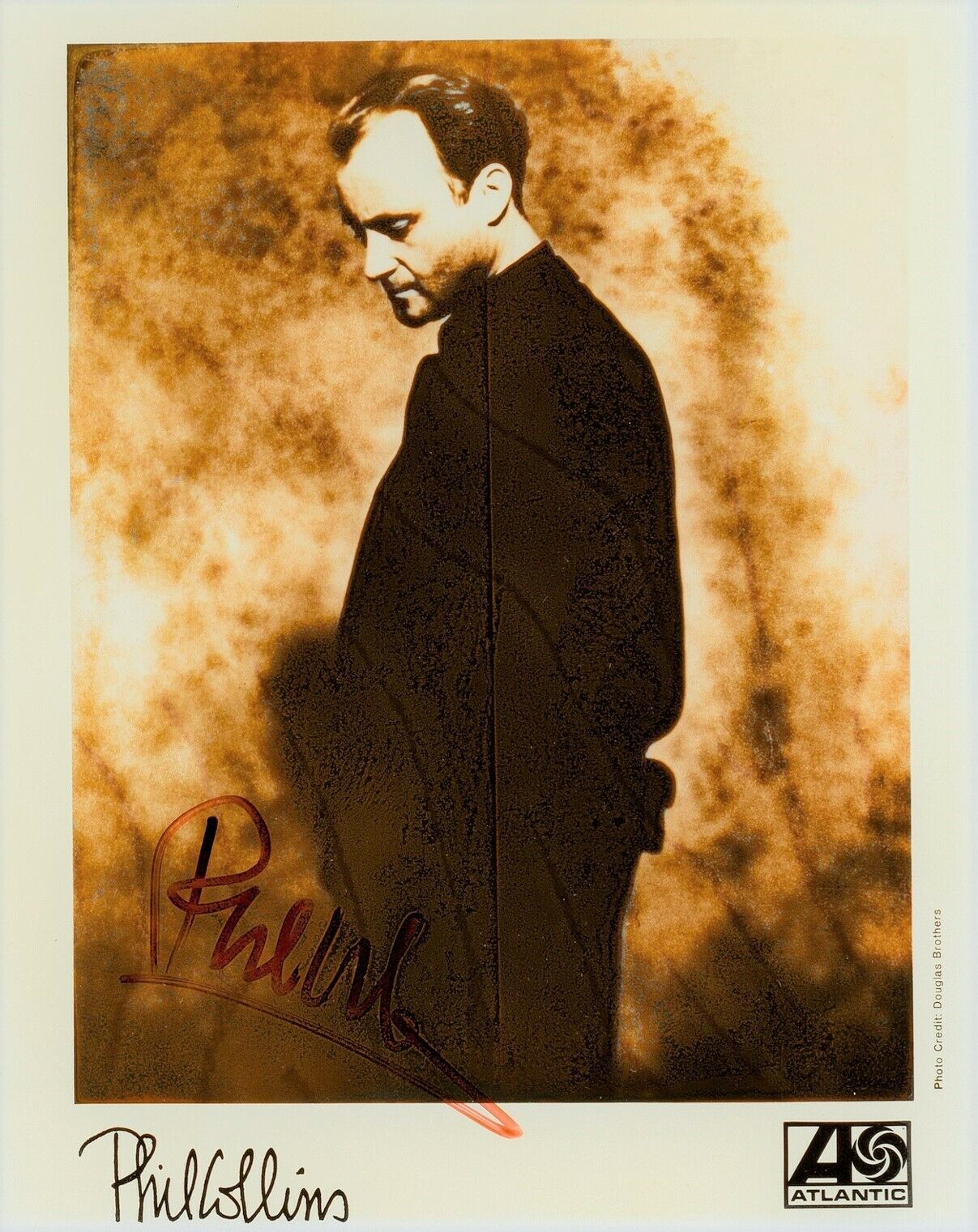 PHIL COLLINS Signed 'Atlantic' Photo Poster paintinggraph - Pop / Rock Singer GENESIS - preprint