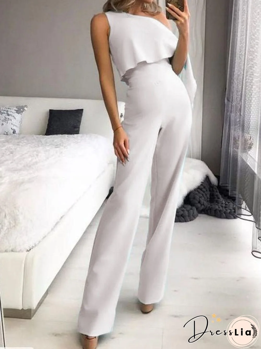 Women'S Jumpsuits Loose Off-Shoulder Sleeveless Jumpsuit