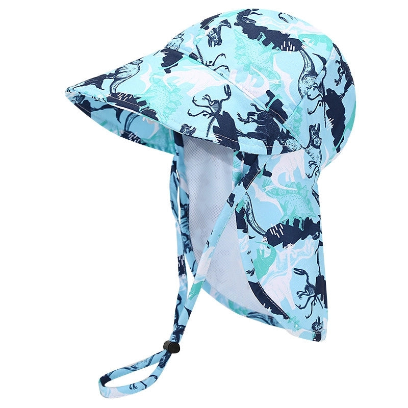 Children Unisex Cartoon Style Animal Printing Sun Hat