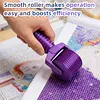 Diamond Art Roller Tools and Accessories for Rhinestone Embroidery with 10 Ridges Diamond Art Roller Straightener for Craft Lover Beginners (Solid Purple)