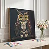 Framed Owl - DIY Button Art Painting Kit for Creativity DIY Pearl Dot Crafts for Gift Home Wall Decor 30*30CM