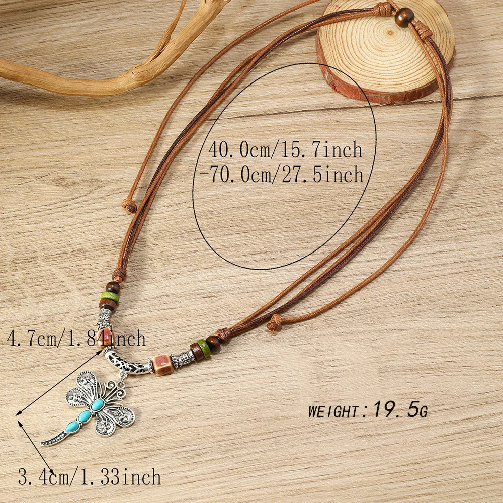 Women's Bohemian Dragonfly Necklace