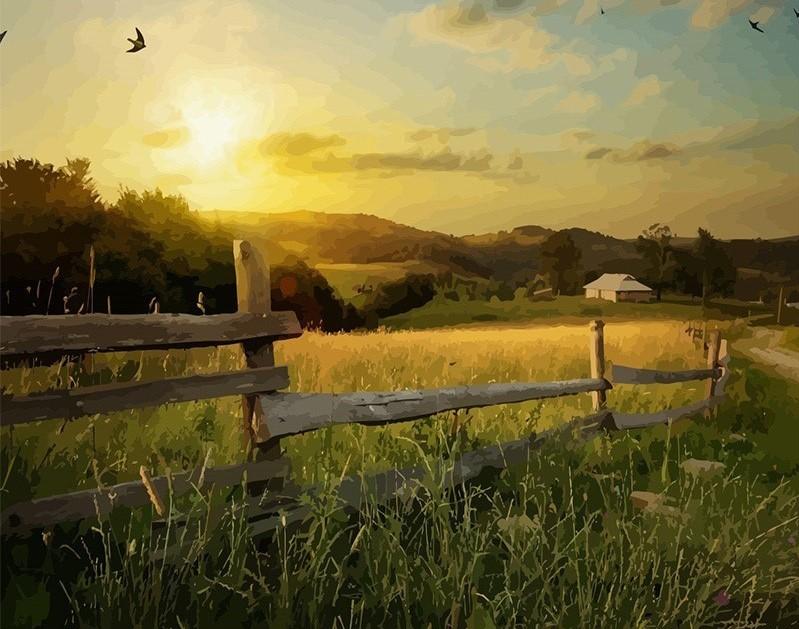 

Farm Land – Paint By Numbers - 40*50CM, 501 Original