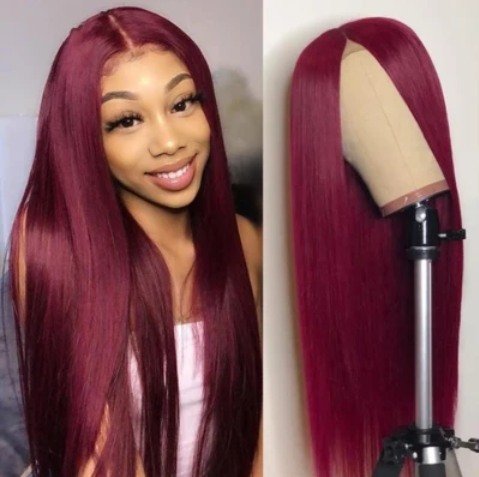 Brazilian Deep Part Lace Front Human Hair Wigs Straight hair Lady Wig
