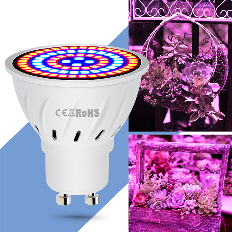 Led Hydroponic Growth Light E27 Led Grow Bulb MR16 Full Spectrum 220V UV Lamp Plant E14 Flower Seedling Fitolamp GU10、、sdecorshop