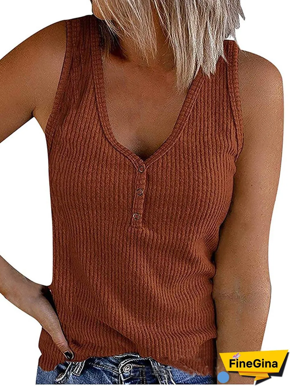 Sheath Sleeveless Casual Crew Neck Tanks & Camis