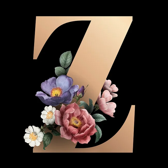 Diamond Painting - Full Round Drill - Flower Alphabet(30*30cm)