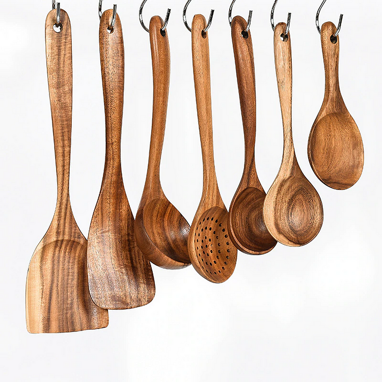 Premium Teak Wooden Spoon Cooking Set