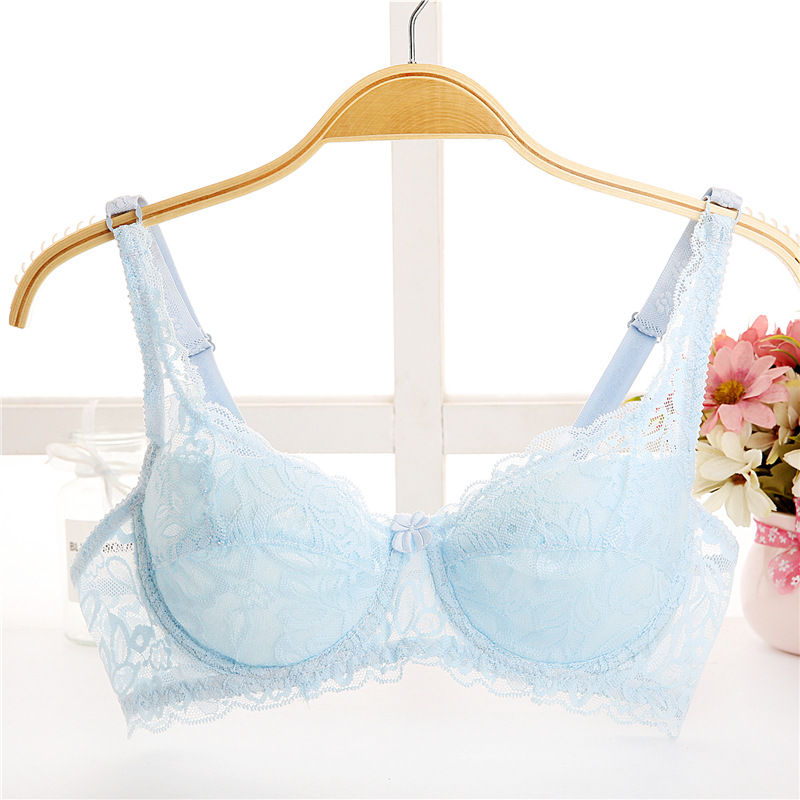 Qinice Summer thin cup Sexy Push Up Bra cool Women Lace Bra for Women thin big cup dress Underwear Padded Women Brassiere Lingerie bra