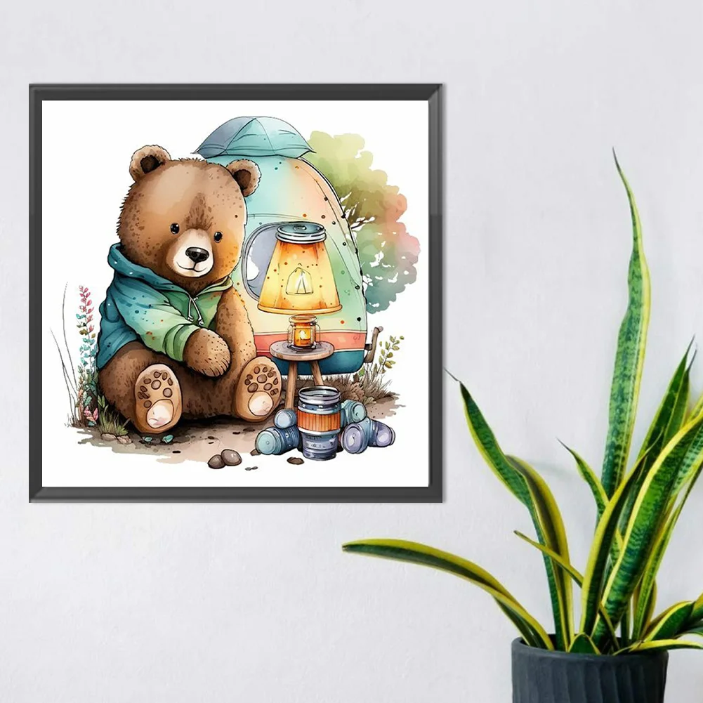 Full Round Diamond Painting 30*30cm - Warm Little Bear