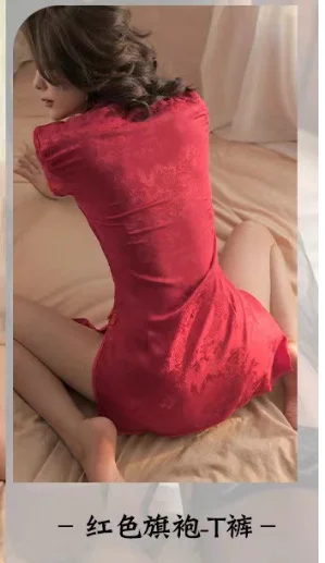 Uveng Tiffin Lingerie Autumn New Sexy Mesh Yarn Perspective Lace Hot Pure Teasing Slings Aja Syringe Suit