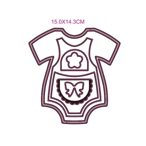 Butterfly Baby dress new Metal Cutting Dies for decor card DIY Scrapbooking stencil Paper Craft  clothes for boys and girls Dies