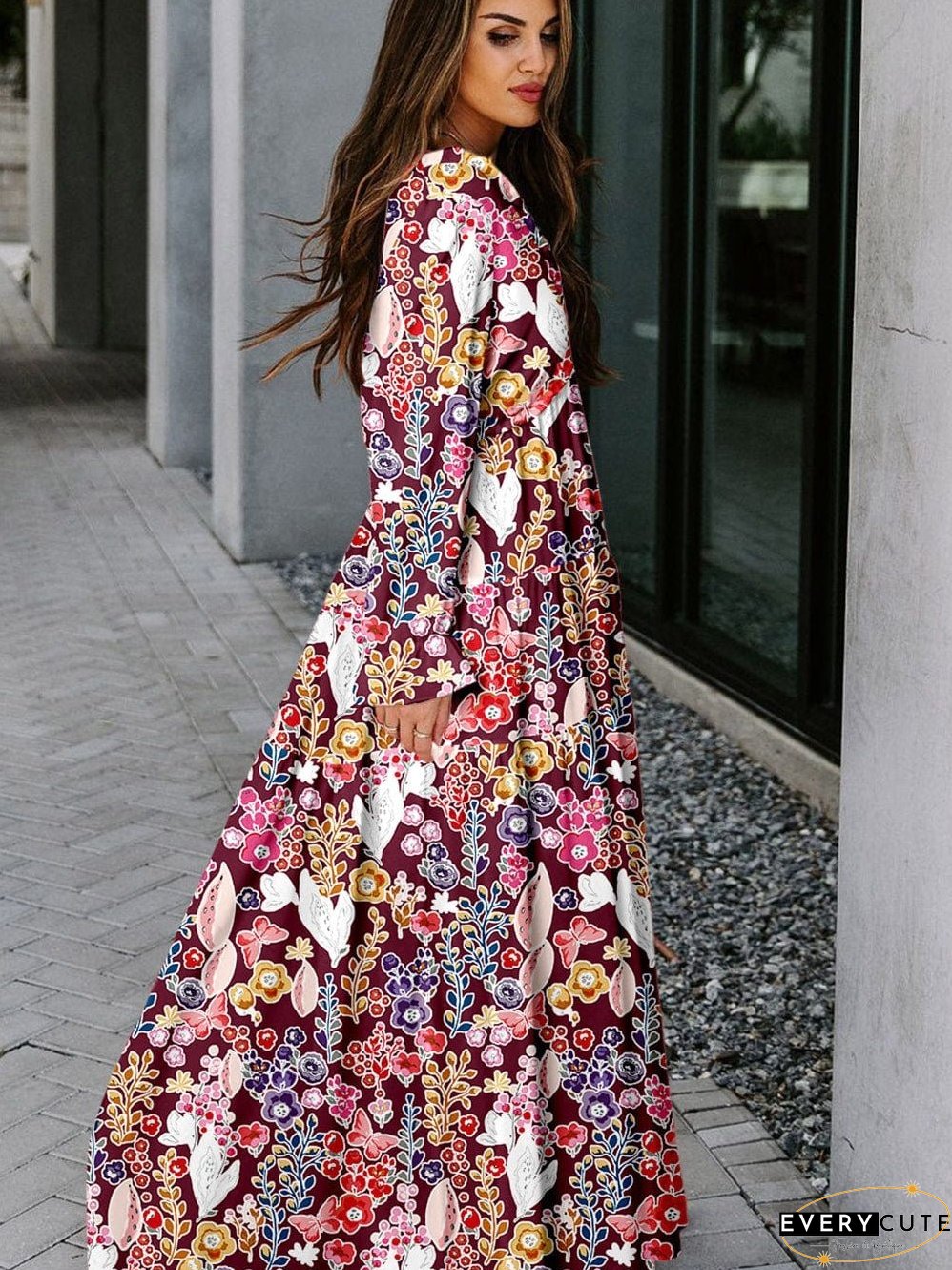 Plus Size Floral Dress