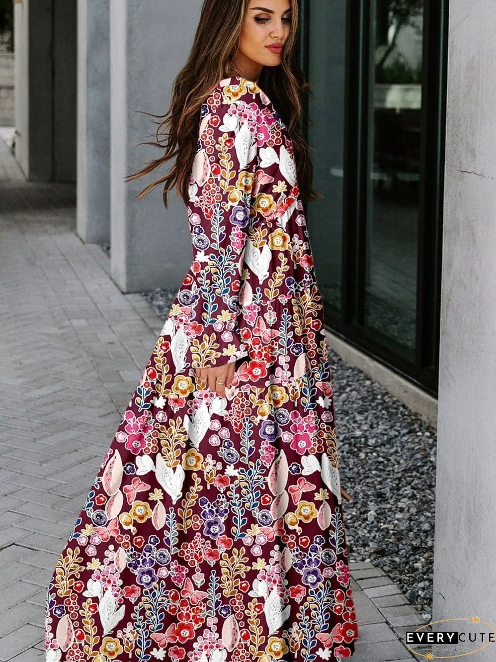 Plus Size Floral Dress