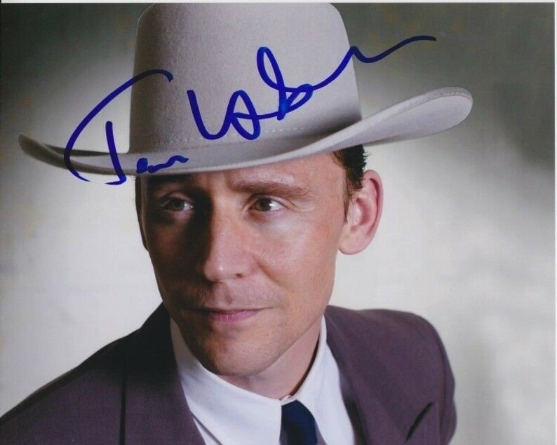 Tom hiddleston signed autographed i saw the light hank williams Photo Poster painting