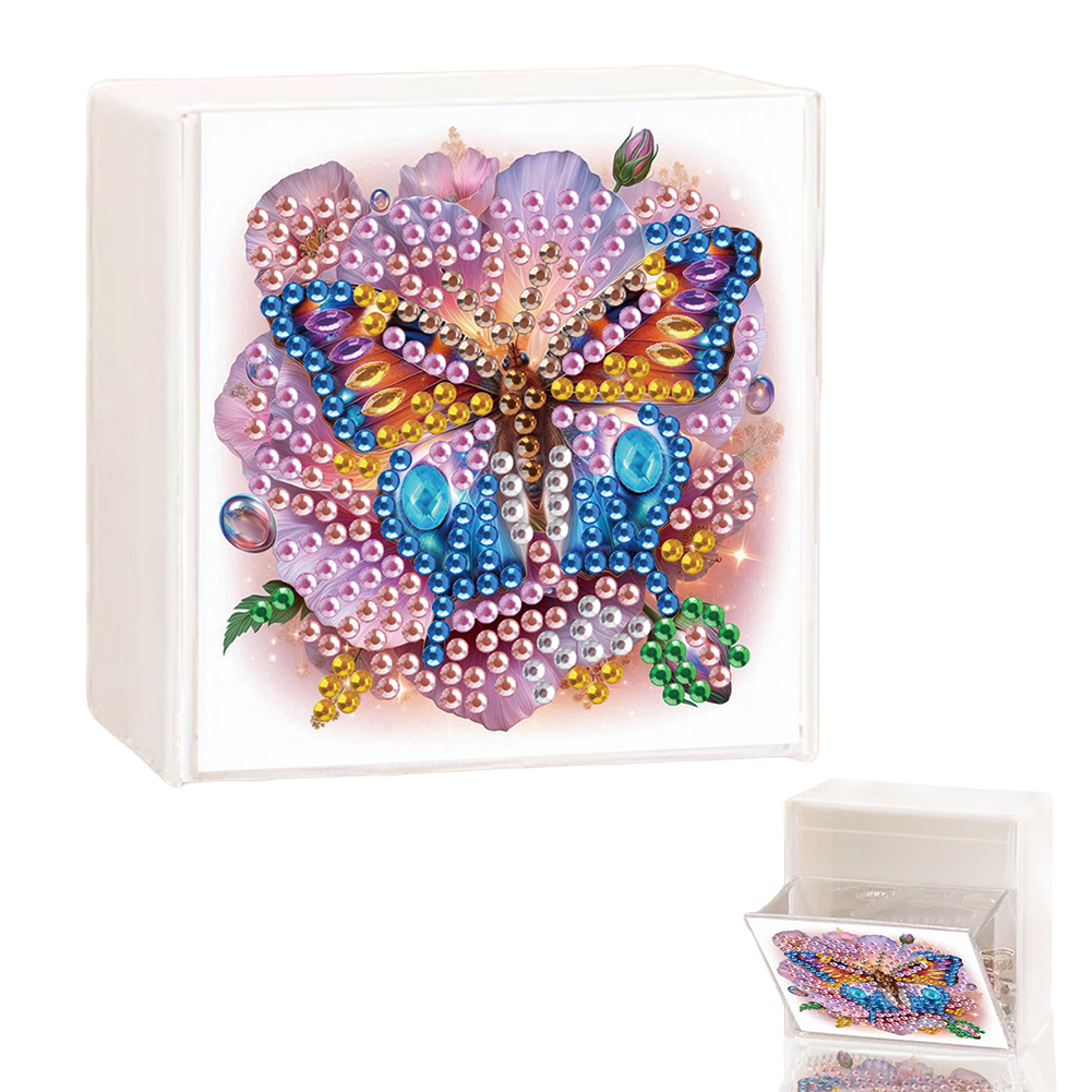 Diamond Painting Storage Box Wall Mount Diamond Art Organizer Box (Butterfly B)