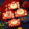4PCS Stylish CNY Blessings Red Packet Envelope
