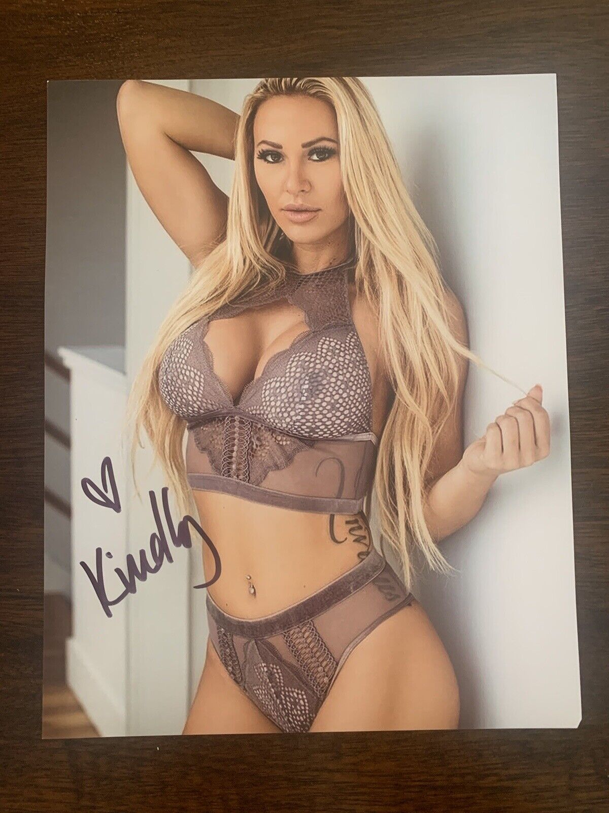 Kindly Myers SIGNED 8x10 Photo Poster painting Playboy Model AUTOGRAPHED HOT SEXY