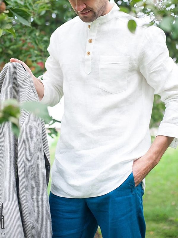 WHITE organic linen