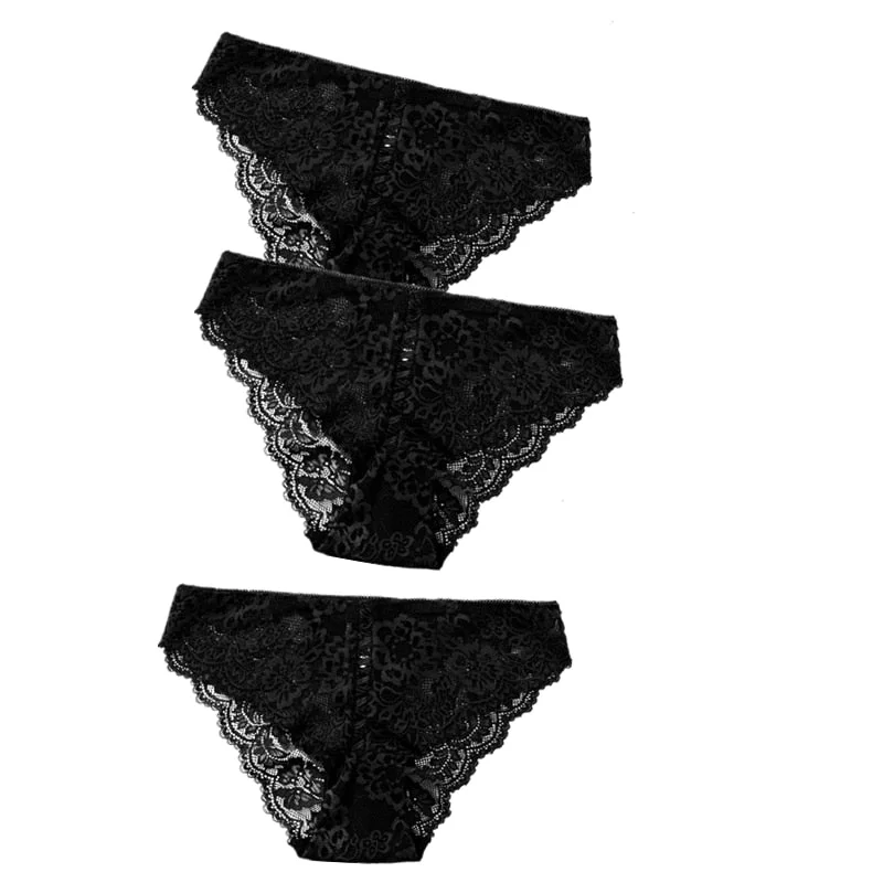 3pcs Sexy Lace Panty Women Briefs Panties Women Low Waist Lingerie Underwear Female Sexy Iminates L XL XXL Underpant 8 Colors