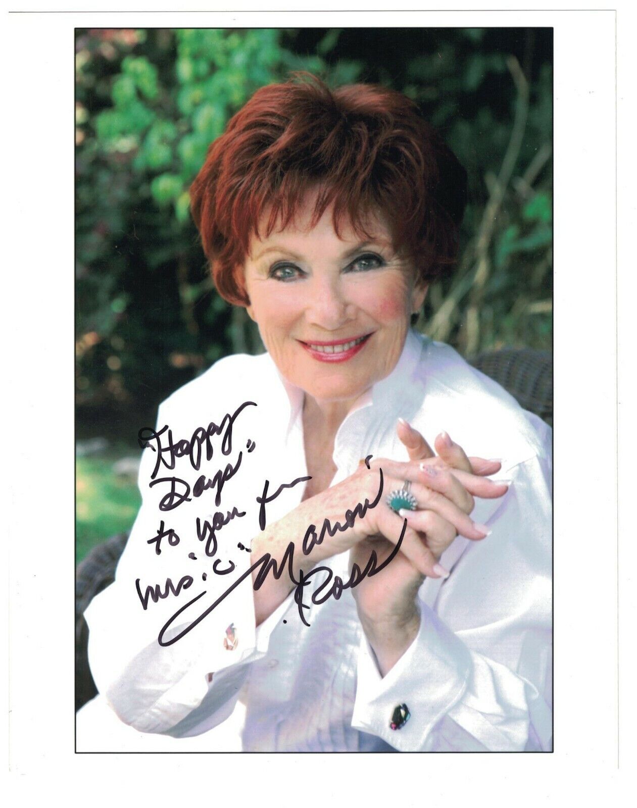 Marion Ross Signed Autographed 8x10 Photo Poster painting Actress Happy Days C