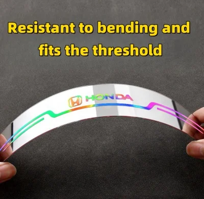 Acrylic mirror laser car welcome door sill strip(4PCS)